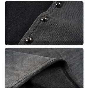 Chaleco de Forro Polar sin Mangas con Capucha para Hombre, con Cierre de Cremallera, Color Degradado, Diseño Sólido, para Otoño - Product Image 6