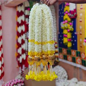 Guirlandes décoratives indiennes en tissu pour mariage, fête, décoration intérieure, suspension murale ou de porte, pour Haldi, Mehndi, Sangeet, fête - Product Image 6