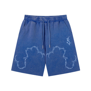 Shorts Bermuda de Cintura Alta para Mujer, Color Sólido, Algodón, Casuales, con Bolsillos, Cierre de Botones, Corte Regular, Azul Claro - Product Image 2