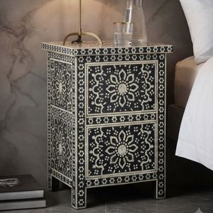 Bone Inlay Living Room Cabinet <b>Side</b> <b>Table</b> Accent <b>Storage</b> Cabinet Modern Handmade Console Furniture - Product Image 2