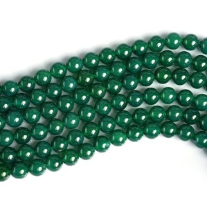 Cuentas redondas lisas de ágata verde natural de 4MM, 6MM, 8MM, 10MM, cuentas sueltas de ágata para la fabricación de joyas, collar, pulsera, venta al por mayor - Product Image 1