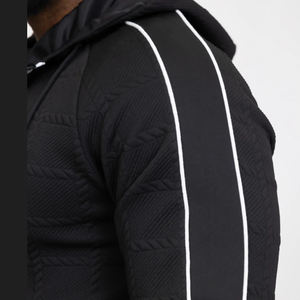 Survêtement léger d'hiver décontracté à capuche 2-en-1 pour homme, 100 % coton respirant à séchage rapide, avec impression par transfert thermique – Vente en gros - Product Image 2