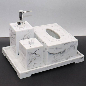 Ensemble de salle de bain en résine, ensemble de salle de bain en polyrésine, vente directe d'usine - Product Image 6