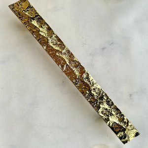 Poignée de porte moderne en aluminium moulé à la main, texture pierre de lune, barre longue dorée, pour armoire - Product Image 1