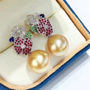 Pendientes de Perlas de Agua Dulce de Lujo Ligero Saturn, Joyería Femenina Versátil y Exclusiva, Venta Directa de Fábrica - Product Image 1