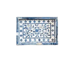 Unique Style Design Bone Inlay Tray colourful Bone Inlay Serving Tray With Handle Decorative Trays At very <b>low</b> factory Price - Product Image 1