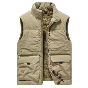 Men’s Insulated <b>Utility</b> Puffer <b>Vest</b> Sherpa Fleece Lined Multi Pocket Tactical Work <b>Vest</b> Windproof Outdoor Winter OEM - Product Image 1