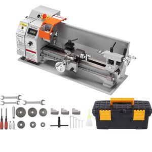 Tornio da banco compatto di precisione da 800W per la lavorazione dei metalli, 7FT x 16FT, velocità variabile 150-2500 RPM, include macchinari per metallurgia. - Product Image 1