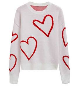 Suéter de Lujo con Cuello Redondo, Transpirable, de Corte Holgado, Tejido de Punto, Jersey de Algodón Suave para Otoño e Invierno, Uso Casual - Product Image 1