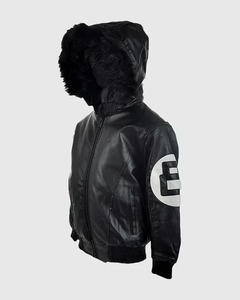 Chaqueta de Cuero Estilo Bomber 8 Ball para Hombre, Estilo Retro Hip Hop Urbano, Abrigo de Invierno, OEM ODM - Product Image 2