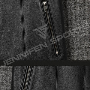 Real Leather Winter Breathable Short Casual Motorcycle <b>Utility</b> <b>Vests</b> for Men with Multiple Pockets - Product Image 4
