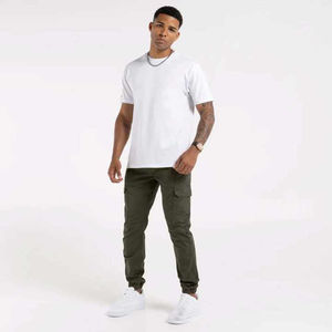 Pantalones Deportivos Cómodos para Hombre, Tela Transpirable, Diseño Elegante con Puños, Corte Recto Informal, Cintura Media, Uso Diario - Product Image 1