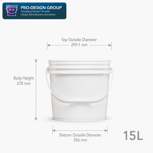 15L Industrial <b>Plastic</b> Bucket with Sealed Lid; Leak-proof Pail for Chemical Storage & Transport - Product Image 5