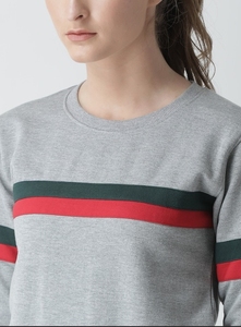 เสื้อสเวตเตอร์คอกลมสีเทาสำหรับผู้หญิงแขนยาวผ้าฝ้ายถักสวมใส่สบายๆในฤดูใบไม้ร่วง - Product Image 6