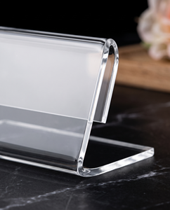Modern Customized for Small Acrylic Sign Holder Food Sign Labels Party Buffet Retail Price <b>Display</b> Holder Countertop Stand - Product Image 4