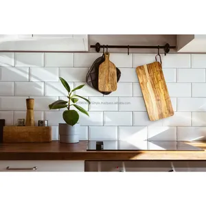 Tabla de cortar de madera de mango natural de calidad superior, utensilios de cocina ecológicos rústicos, perfectos para cortar y preparar alimentos - Product Image 3