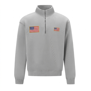 เสื้อสเวตเตอร์ผู้ชายแบบสวมหัว คอตั้ง แขนยาว ผ้าฟลีซ อุ่นสบาย เหมาะสำหรับฤดูหนาว สไตล์ลำลอง - Product Image 1