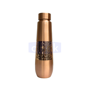 Bouteille d'eau portable en cuivre martelé, élégante et classique, écologique, rechargeable, accessoires personnalisés pour un usage quotidien, camping en plein air - Product Image 6
