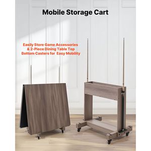 Tavolo da biliardo multifunzione 3-in-1 da 2,13 m con piano da pranzo, ping pong, 2 panche e accessori per lo stoccaggio - Arredamento per la casa - Product Image 5