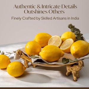 Serving <b>tray</b> fruit <b>tray</b> metal <b>tray</b> gold <b>tray</b> elephant <b>tray</b> elephant decor <b>tray</b> luxury <b>tray</b> antique <b>tray</b> - Product Image 4