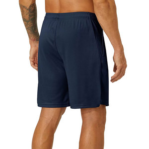 Unisex Blue Mesh <b>Athletic</b> Shorts Elastic Waist Drawstring Closure Lightweight Breathable Quick Dry Workout Custom Team Logo - Product Image 2