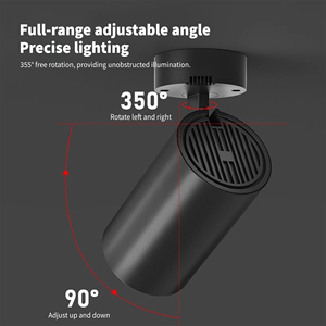 Faretto LED orientabile con design anti-riflesso, senza foratura, per interni di ristoranti. - Product Image 3