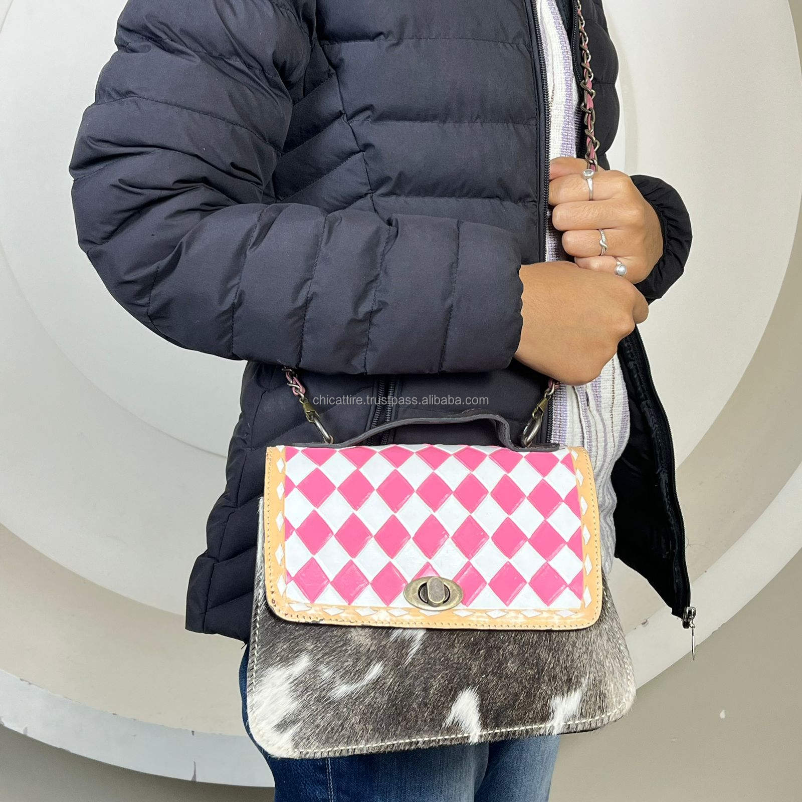 Pink & White Checkered