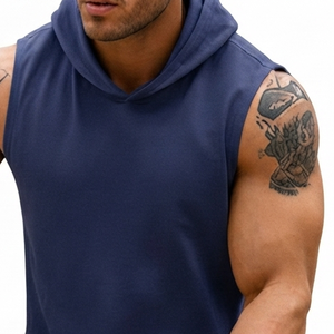 Mens Sleeveless <b>Workout</b> <b>Hoodie</b> Cotton Sports <b>Hoodie</b> Heavyweight Gym Apparel OEM ODM Manufacturer Wholesale Sleeveless <b>Hoodie</b> - Product Image 3