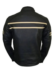 Mens Black <b>Retro</b> Streetwear Eco-Friendly Windproof <b>Leather</b> <b>Jacket</b> - Product Image 2