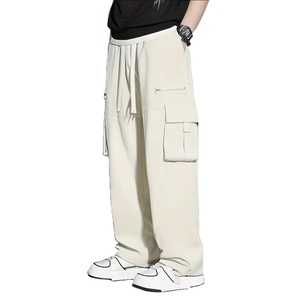 Pantalon de survêtement cargo oversize pour homme, style streetwear, coupe ample, en molleton de coton, multi-poches, personnalisable - Product Image 1