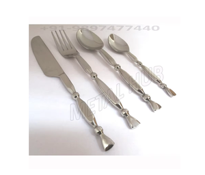 Juego de cubiertos modernos y elegantes de acero inoxidable, cubiertos duraderos a prueba de óxido para uso diario, eventos especiales con diseño de acabado de espejo - Product Image 6