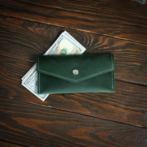 Portefeuille à monnaie portable en cuir véritable, robuste, avec logo personnalisé, classeur de budget de luxe, poche LCE-0054 - Product Image 5