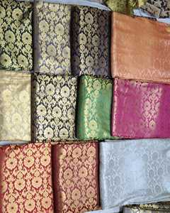 Tissu en soie jacquard brocart de qualité supérieure, poids moyen 200g/m, sur mesure pour robes de mariée, robes de soirée, rembourrage de coussins - Product Image 3