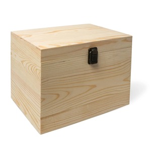 Boîte de rangement en bois rectangulaire avec couvercle, design minimaliste, 1 couche, fermeture à charnière pour articles divers - Product Image 5