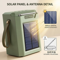 LN-1316miniSUN Enceinte solaire avec support de téléphone, antenne télescopique, radio FM, mini enceinte sans fil, vente en gros