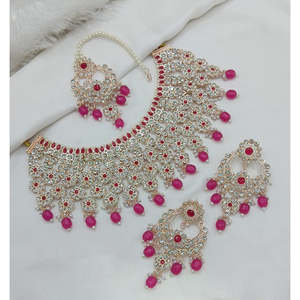 Jewelemarket Designer <b>Choker</b> Necklace Set Sparkle Austrian Stone and Pearl Beads Fine Jewelry-10575421DP - Product Image 5