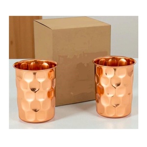 Refined <b>Copper</b> Kitchen Drinking Glass Handmade Tumbler Traditional Wellness Vessel Stylish Dining Premium Metal <b>Cup</b> - Product Image 5
