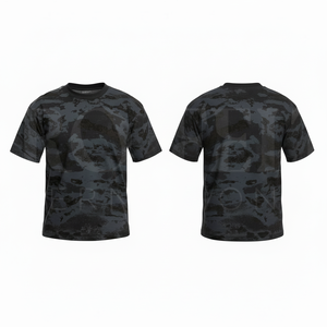 Oversized Camo Printed Pattern OEM ODM High Quality Custom Logo Design <b>T</b> <b>Shirts</b> Outdoor Drop Shoulder Comfortable Summer <b>Shirts</b> - Product Image 2