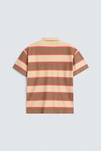Polo de Hombre con Cierre y Bloques de Color, Manga Corta, Casual, Transpirable, Tejido, Diseño Sólido, Logotipo Frontal con Texto Paris - Product Image 2