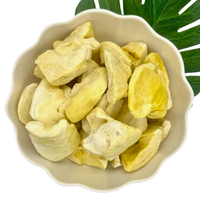 Hoogwaardige gezonde snack 100% natuurlijke gedroogde durian plakjes zoete smaak 20g bulkverpakking kant-en-klaar gedroogd fruit