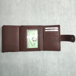 Carteras de Cuero Genuino con Logotipo Personalizado, Precios al por Mayor, Promocionales, con Monedero para Tarjetas y Monedas, con Protección RFID, Cierre de Botón y Cremallera para Hombre - Product Image 3