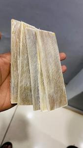 Plaques de corne de buffle naturelle blanches pour montures de lunettes et manches de couteau en corne, écailles de corne de vache naturelle de couleur blanche - Product Image 3