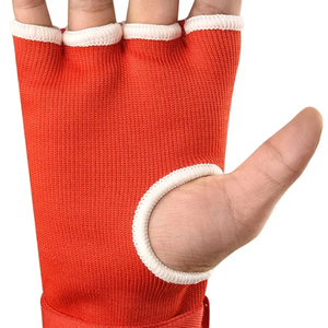 Guantes de Boxeo de Medio Dedo Harry Johnson Production, Rojos, de Algodón, con Cierre de Velcro, para Entrenamiento de Artes Marciales para Adultos - Product Image 4