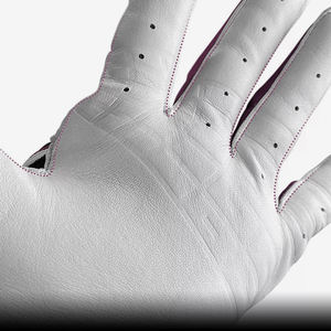 Guantes de Béisbol para Hombre, Diseño Moderno en Blanco y Negro, Antideslizantes, de Cuero y Tela, Cómodos para Bateo - Product Image 5