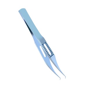 Pinzas Oftálmicas Quirúrgicas Microfórceps Manuales de Acero Inoxidable, Instrumento Oftalmológico Hospitalario con Punta Fina Curva para Capsulorrexis y Cataratas - Product Image 3