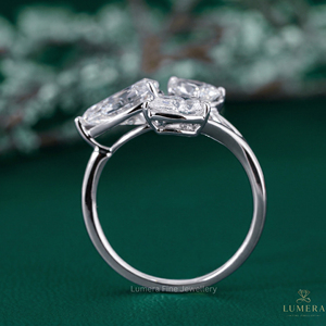 Bague en or avec diamant de laboratoire de luxe en forme de poire, 2,53 carats, couleur DE, clarté VVS VS1, bijoux fins fabriqués avec expertise, conception personnalisée CAD - Product Image 2