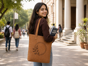 300GSM Brown Canvas <b>Tote</b> Bag Eco Friendly Reusable Shopping Bag Custom Logo <b>Zip</b> Closure Durable Heavy Duty Wholesale - Product Image 4