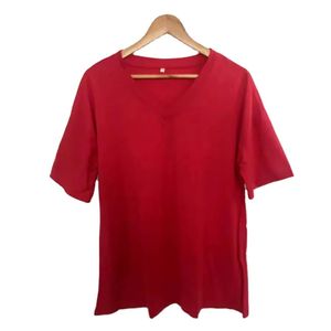 Camisetas de mujer transpirables estilo streetwear al por mayor, clásicas, oversize, con cuello en V, holgadas e informales para damas. - Product Image 6