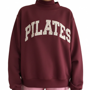 Sudadera Oversize de Cuello Alto para Mujer, de Poliéster/Algodón, Corte Holgado, Totalmente Personalizable, Estilo Urbano - Product Image 3