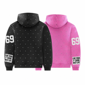 Sudaderas con Capucha, Estampado de Estrellas y Letras, Impresión por Transferencia, Unisex, Estilo Urbano, Oversize, Secado Rápido para Invierno - Product Image 4